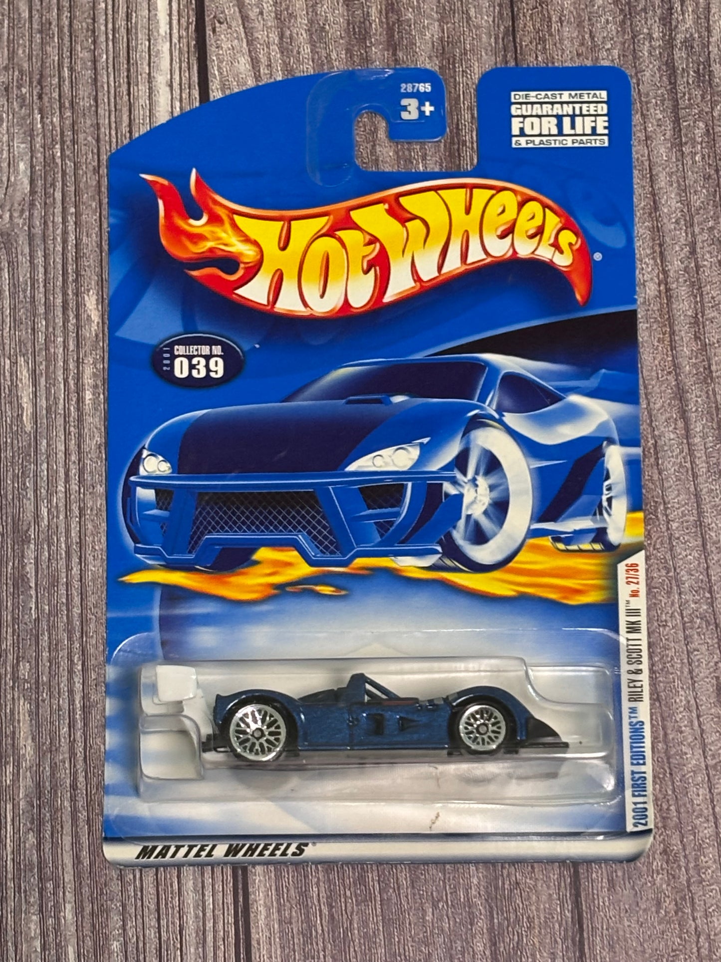 2001 Hot Wheels First editions #39 Riley & Scott MK III 27/36 Blue New