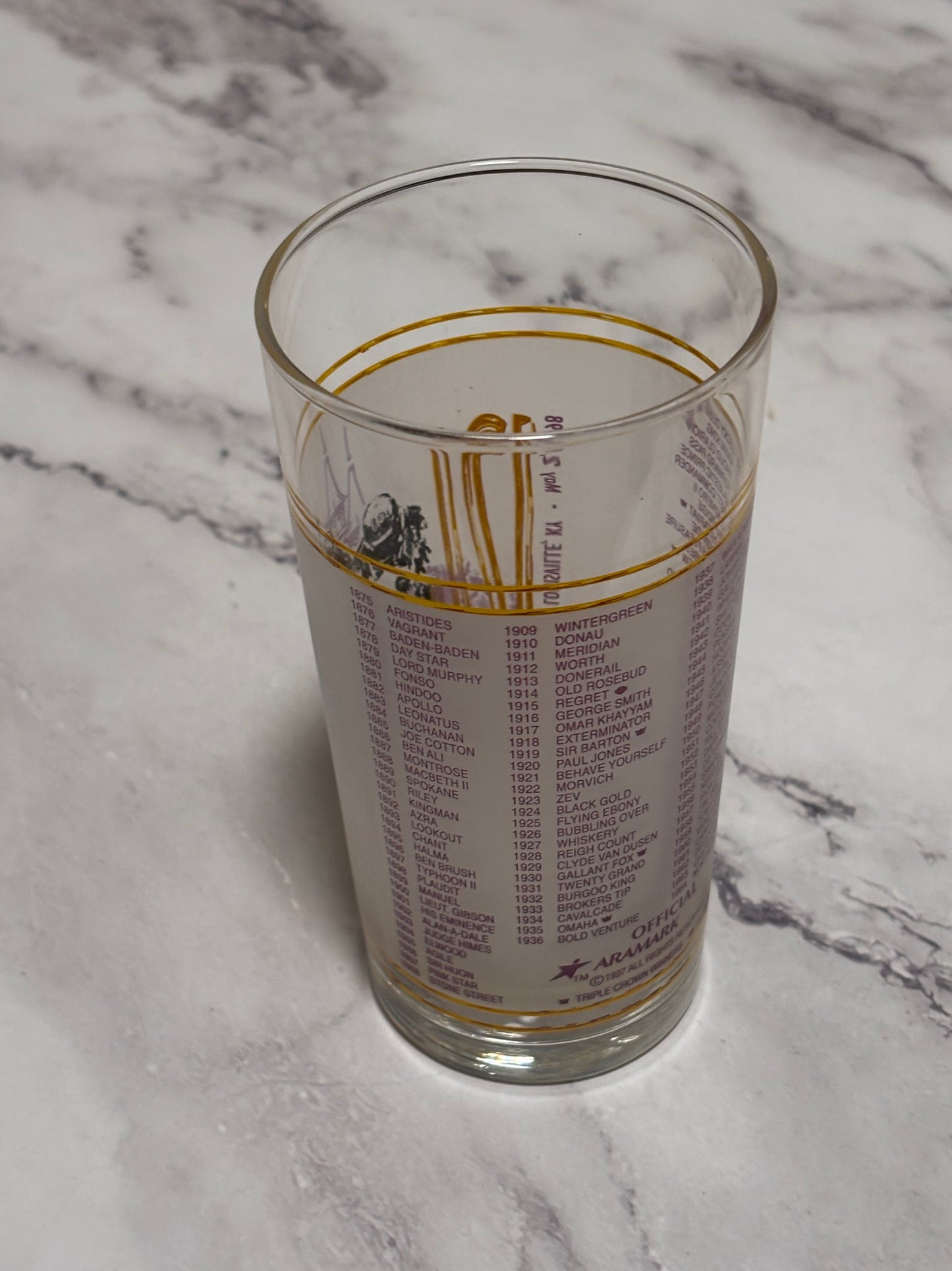 1998 Kentucky Derby Official 124th Churchill Downs Vintage Julep Glass Louisville