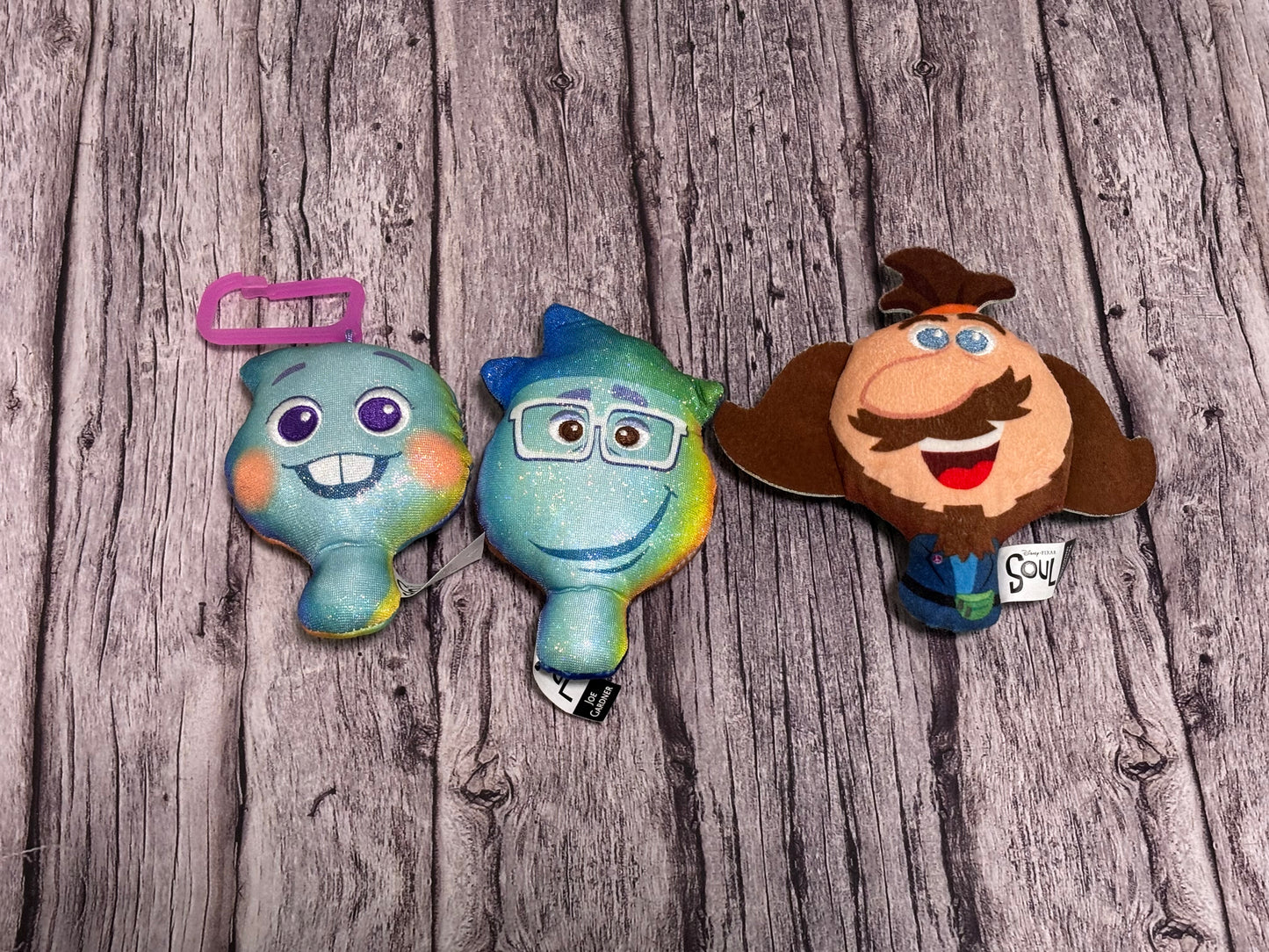 Lot of 3 Soul Plush Clip McDonalds 2020 Disney Pixar Backpack