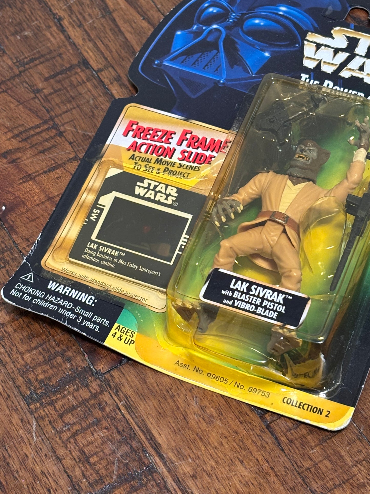 Disney Hasbro Star Wars Lucas Films Power of the Force Freeze Frame Action Slide Lak Sivrak 1997 Action Figure New