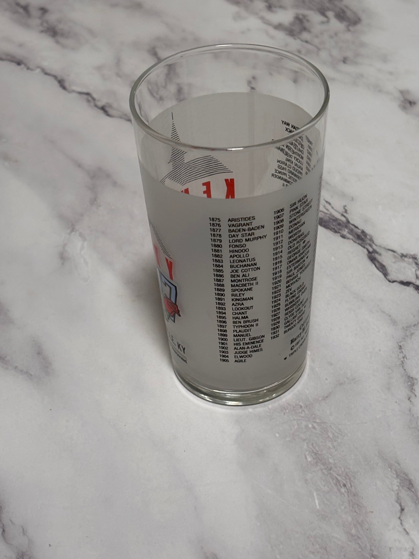 1991 Kentucky Derby Official 117th Churchill Downs Vintage Julep Glass Louisville