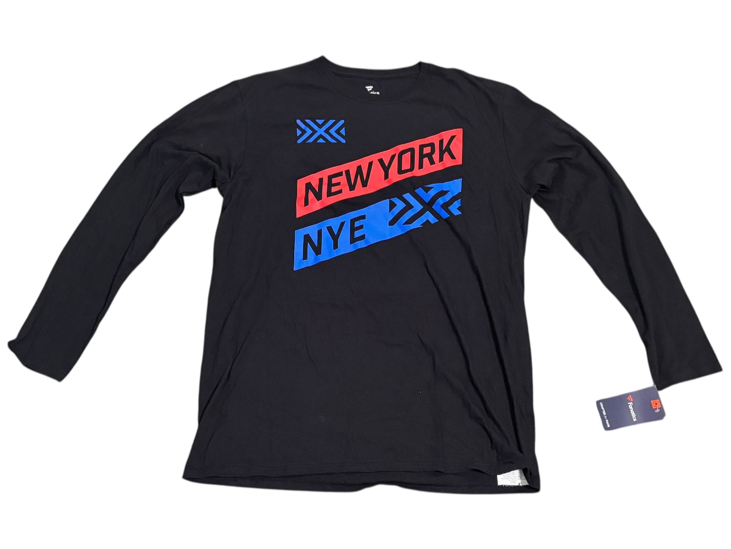 New York Excelsior NYE Black T Shirt Men’s  Long Sleeve White Overwatch League Blizzard Owl City Hero New NWT XL Xtra Large