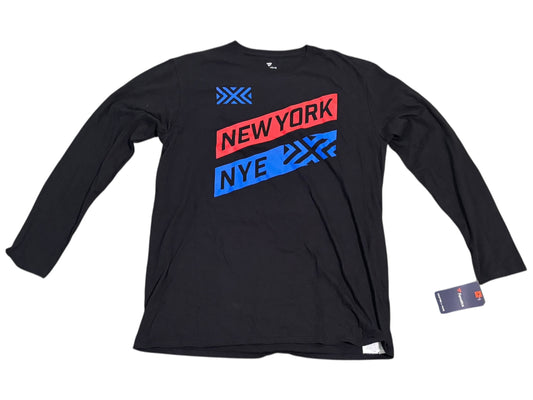 New York Excelsior NYE Black T Shirt Men’s  Long Sleeve White Overwatch League Blizzard Owl City Hero New NWT XL Xtra Large