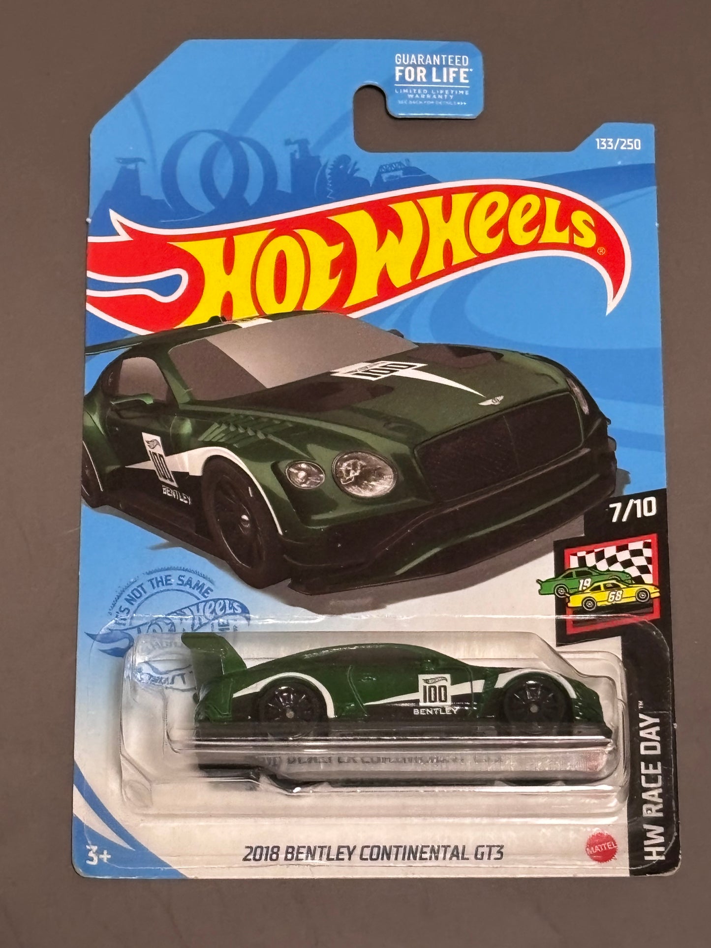 Hot Wheels HW Race Day 7/10 2018 Bentley Continental GT3 133/250 Green New