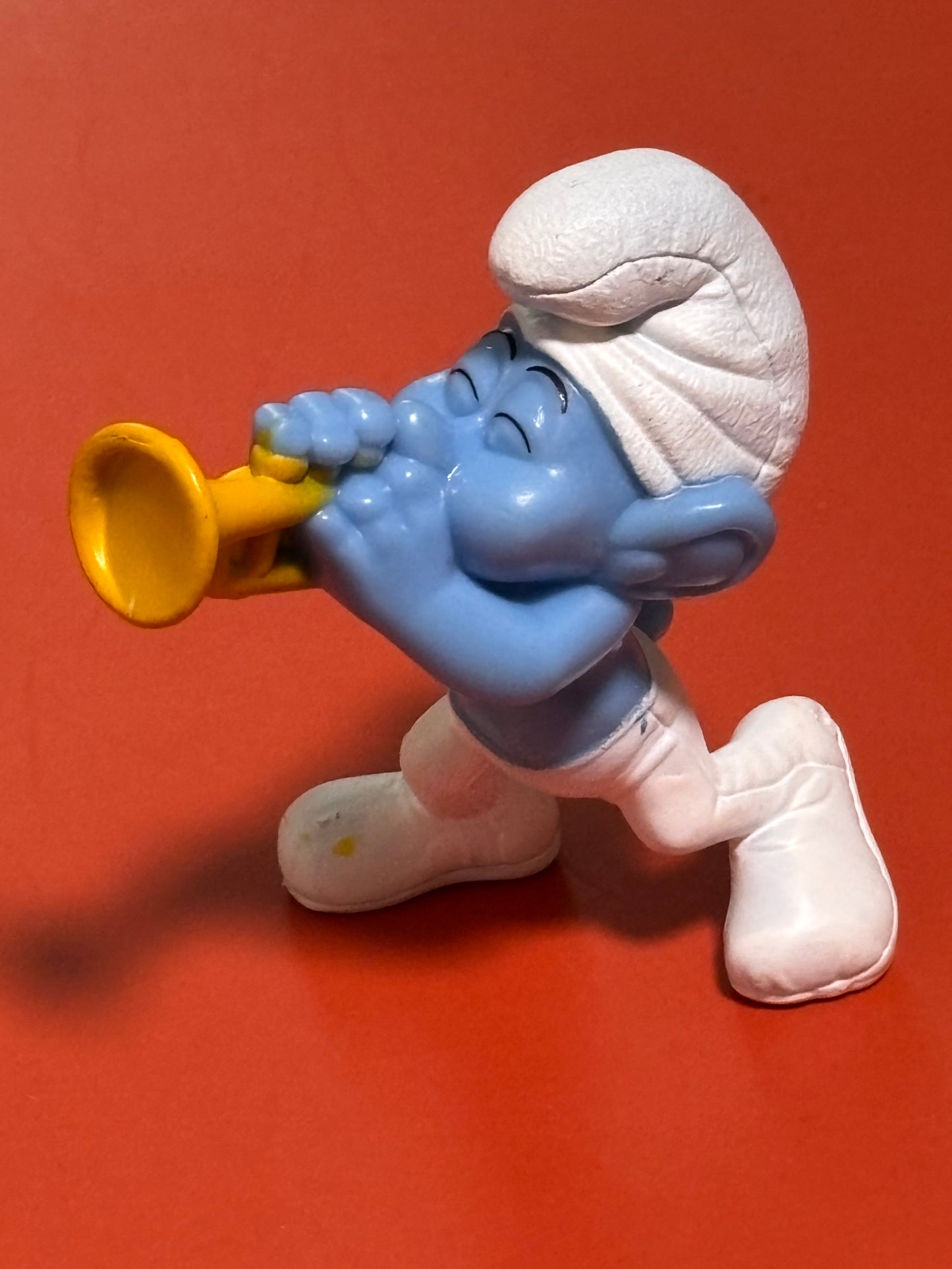 2013 Harmony Smurf & Trumpet 3" McDonald's Movie Action Figure #11 Smurfs 2