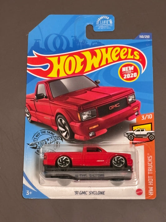 Hot Wheels 150/250 '91 GMC Syclone Red HW Hot Trucks 3/10 New 2020