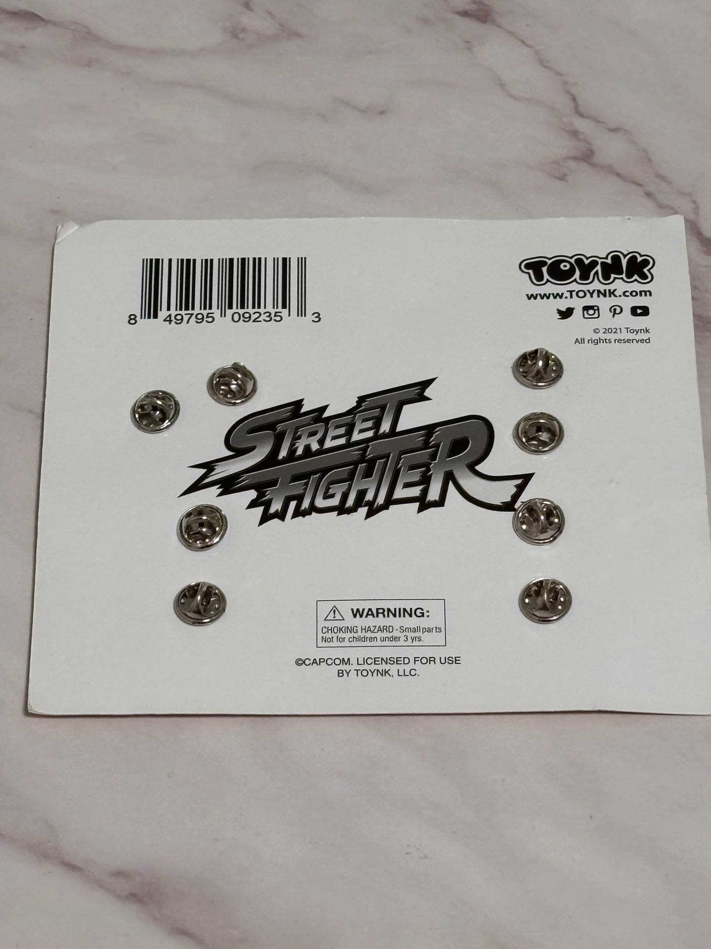 Street Fighter Collectible Enamel Pin Set of 4 Toynk Toys Chun-Li Ryu Akuma Cammy New