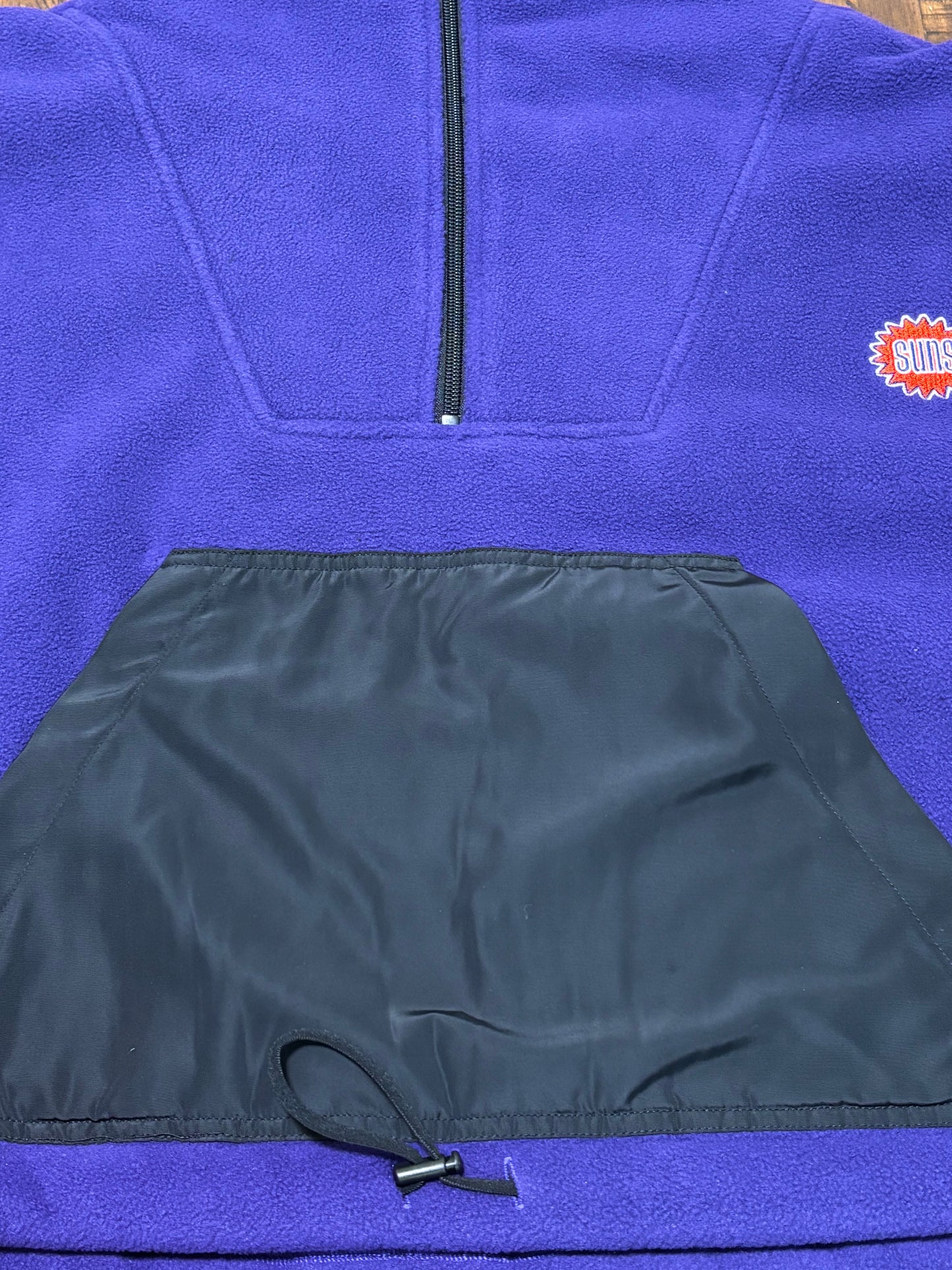 Phoenix Suns Mitchell & Ness NBA Retro Hardwood Classic HWC Fleece Half-Zip Long Sleeve Sweater Purple Black Women’s Medium M New NWOT