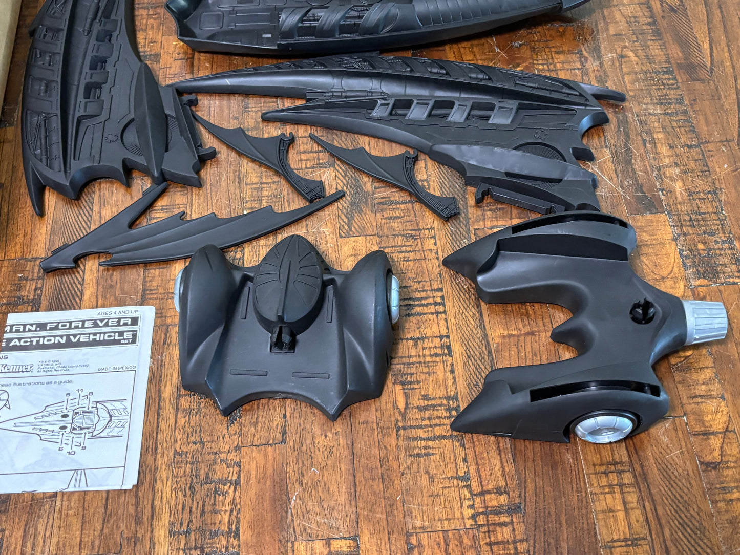 1995 Vintage Batman Forever 3 In 1 Batmobile Batwing Batboat Kenner Complete Box