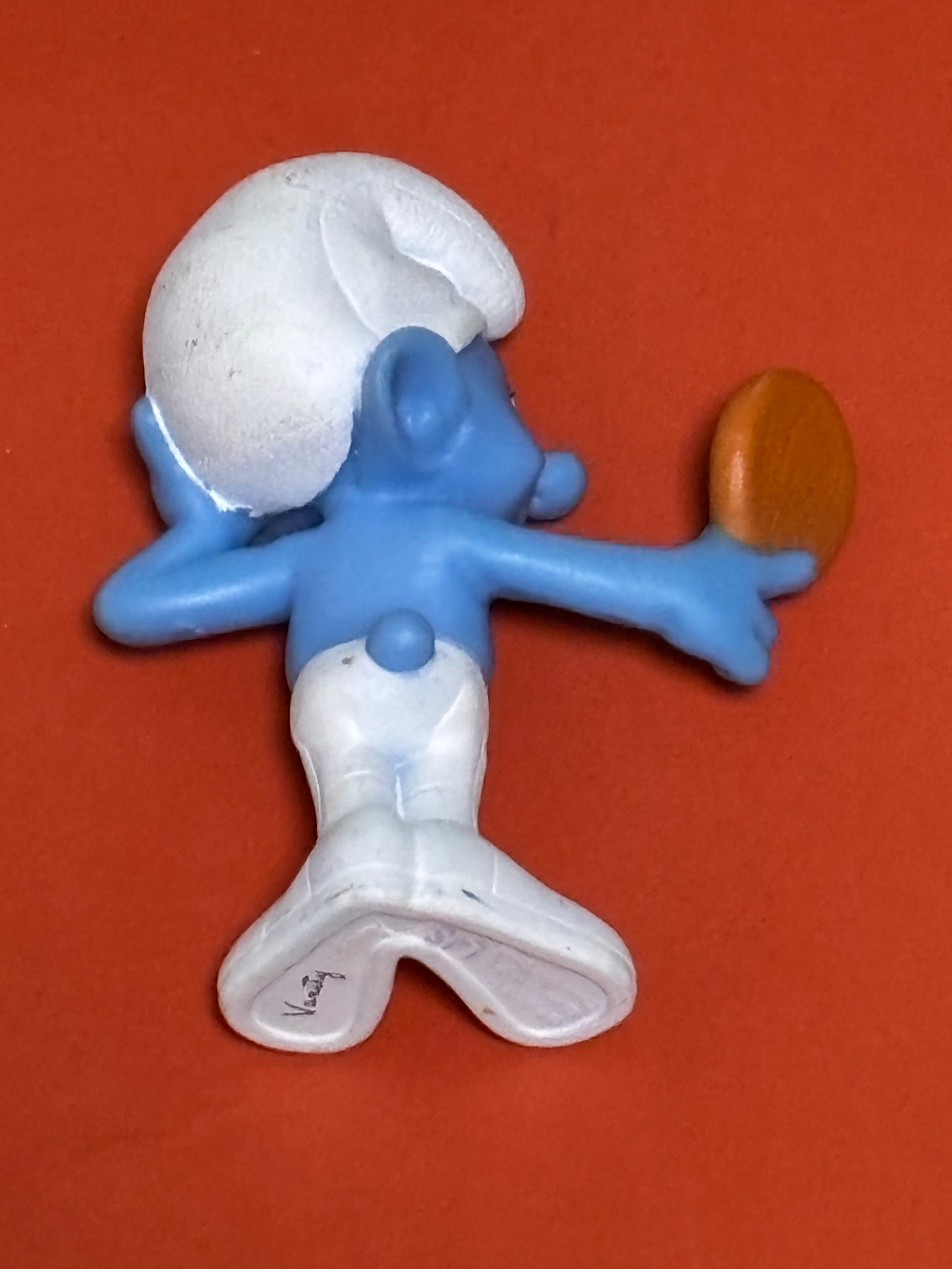 Peyo Vanity Smurf w/Mirror Admiring 3" Tall Peyo 2011 Figure McDonalds
