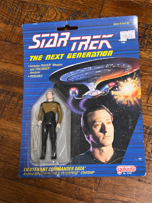 Galoob Star Trek the Next Generation Lieutenant Commander Data Vintage Action Figure 1988 New