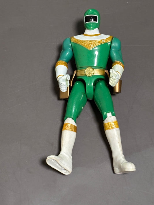 Vintage 1996 Mighty Morphin Power Rangers Zeo Green Ranger Action Figure 5.5”