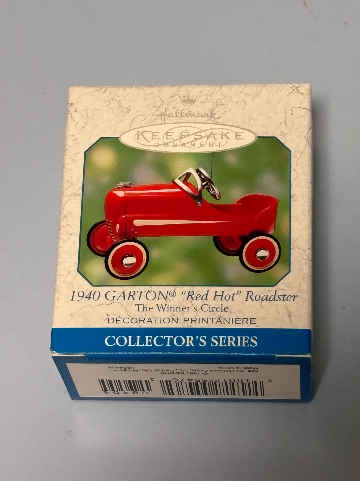 Hallmark Ornament 1940 Garton Red Hot Roadster #2 Winners Circle Series 2000
