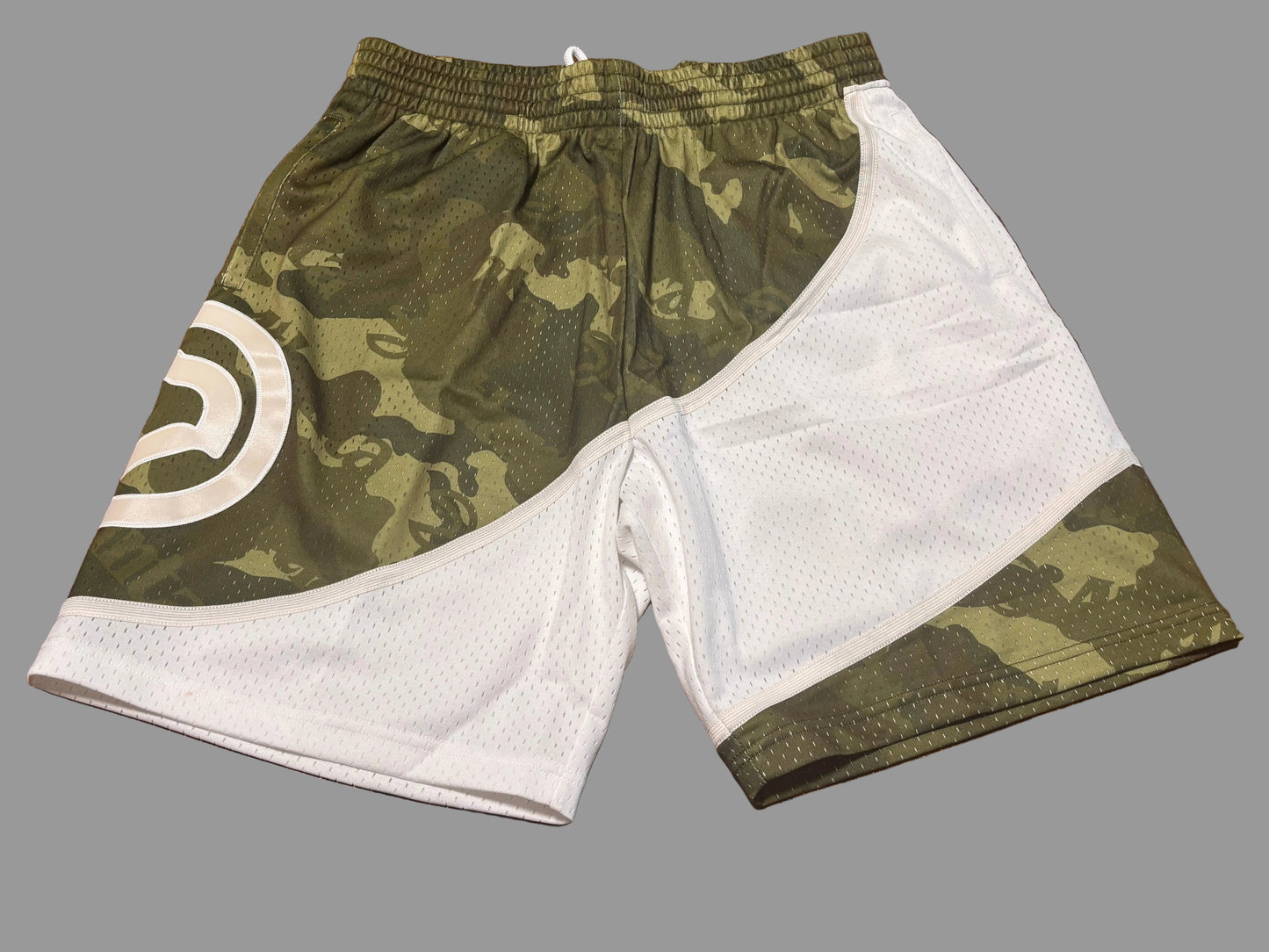 Spud Webb Atlanta Hawks Mitchell & Ness Hardwood Classic HWC NBA Retro Swingman 1986-87 Camo Ghost Green White Shorts Men’s Large L New NWOT