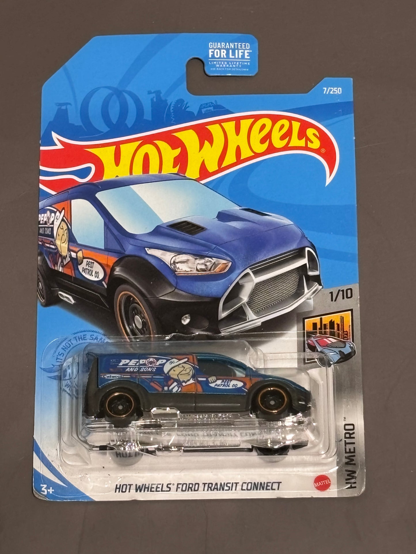 2021 Hot Wheels #7 Ford Transit Connect Pep Petrol HW Metro 1/10 Blue New