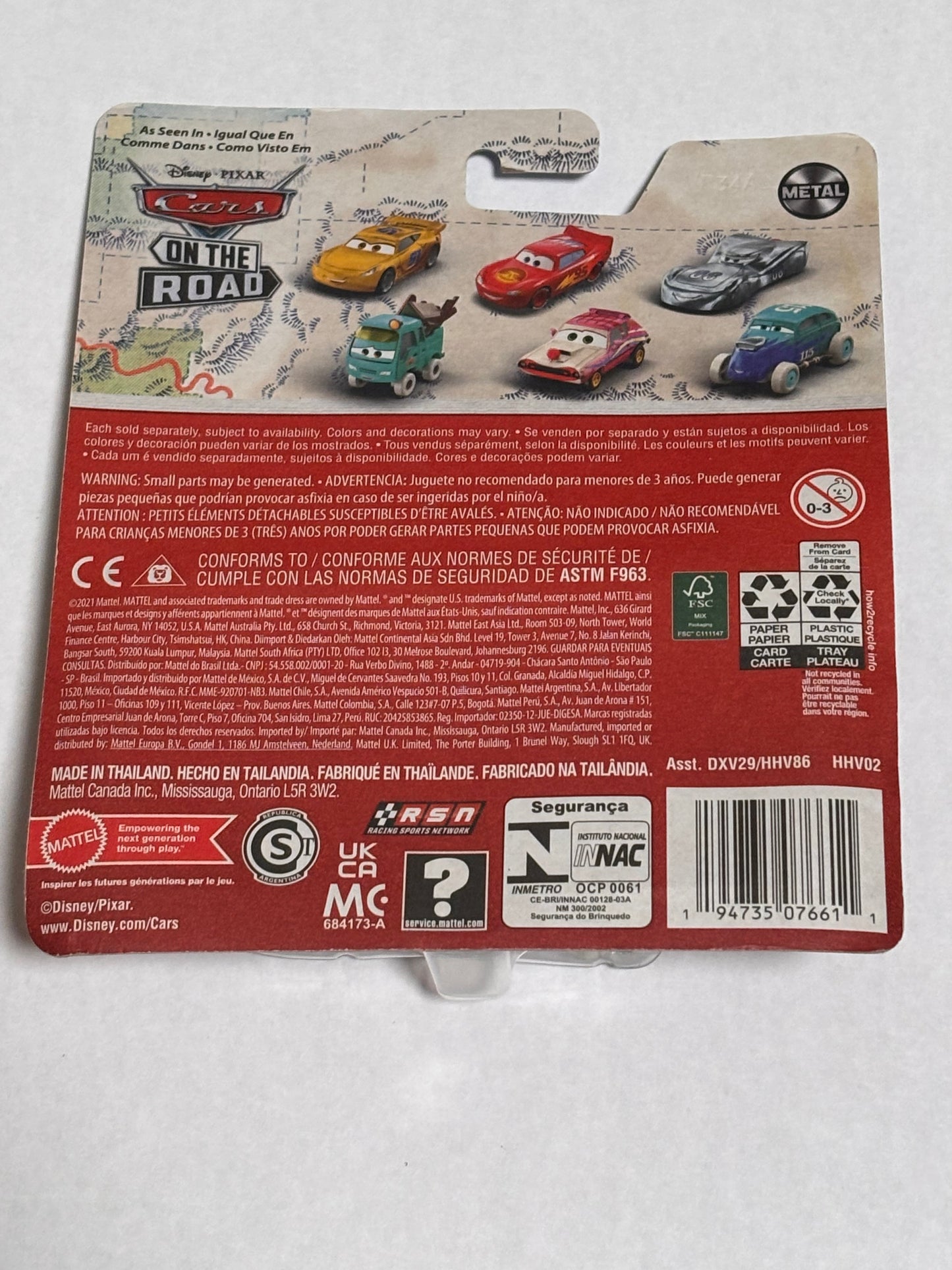 Hot Wheels Mattel Character Die-cast Car Disney Pixar 2021 Cars on The Road Datz Jammin 08 Metal Series New