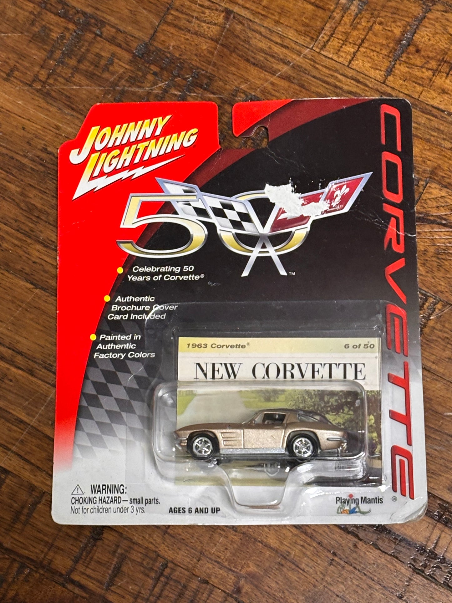 Johnny Lightning 50 Years Of Corvette Limited Edition Gold 1963 63 Coupe Corvette 6/50 Release 1 Die Cast New