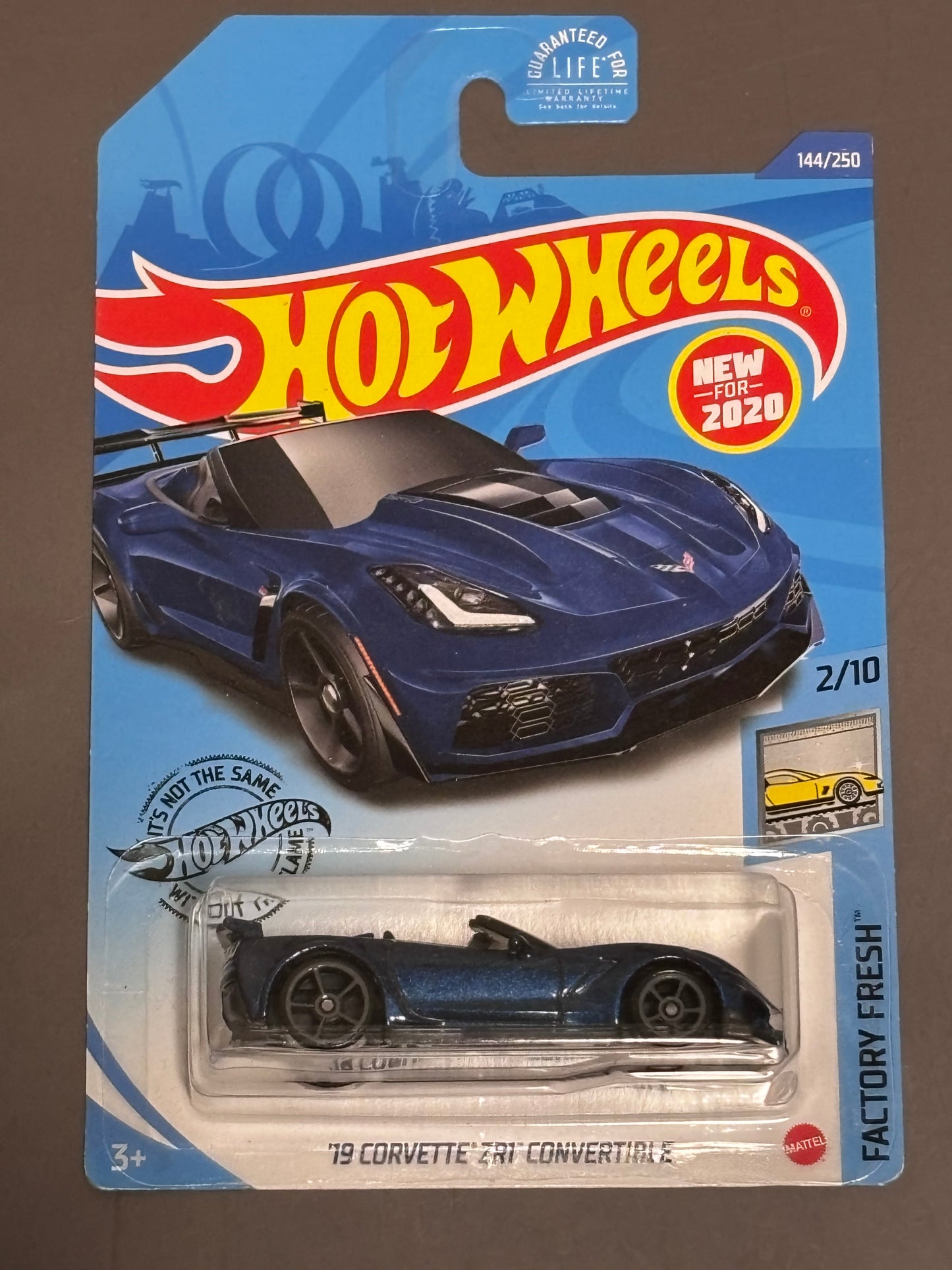 2020 Hot Wheels '19 Corvette ZR1 Convertible #144/250 Blue Version #2/10 New