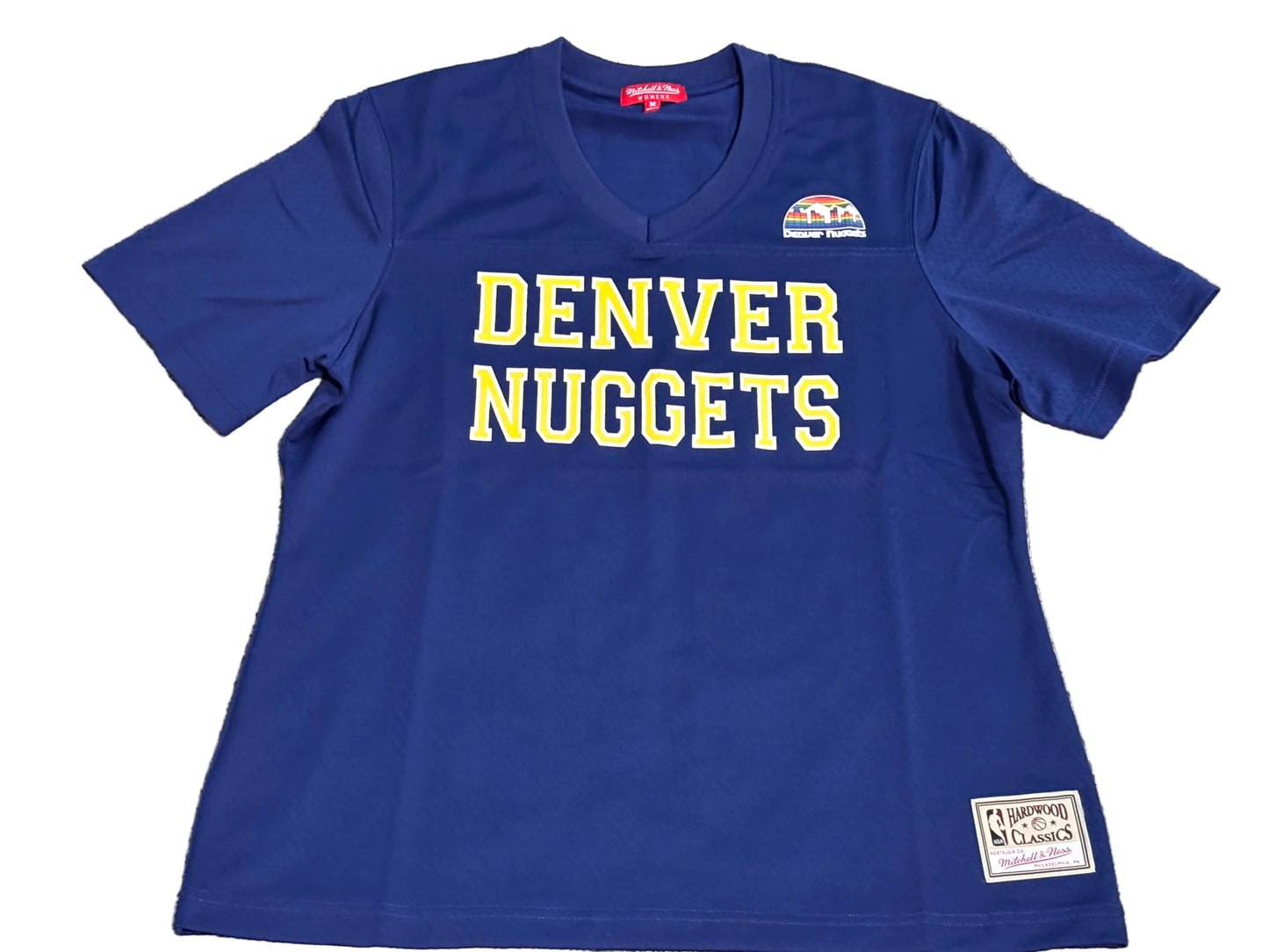 Denver Nuggets #55 Mitchell & Ness NBA Dikembe Mutombo HWC 1991-92 Hardwood Classic Navy Blue Jersey Shirt Women’s Medium M NWOT New