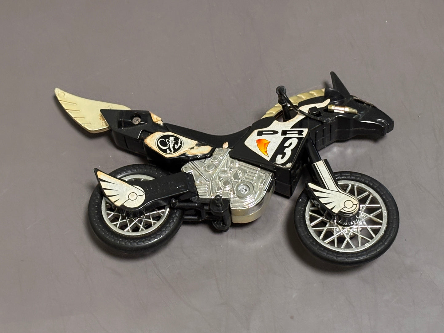 Vintage 1994 Bandai Mighty Morphin Power Rangers Black Thunder Bike Motorcycle