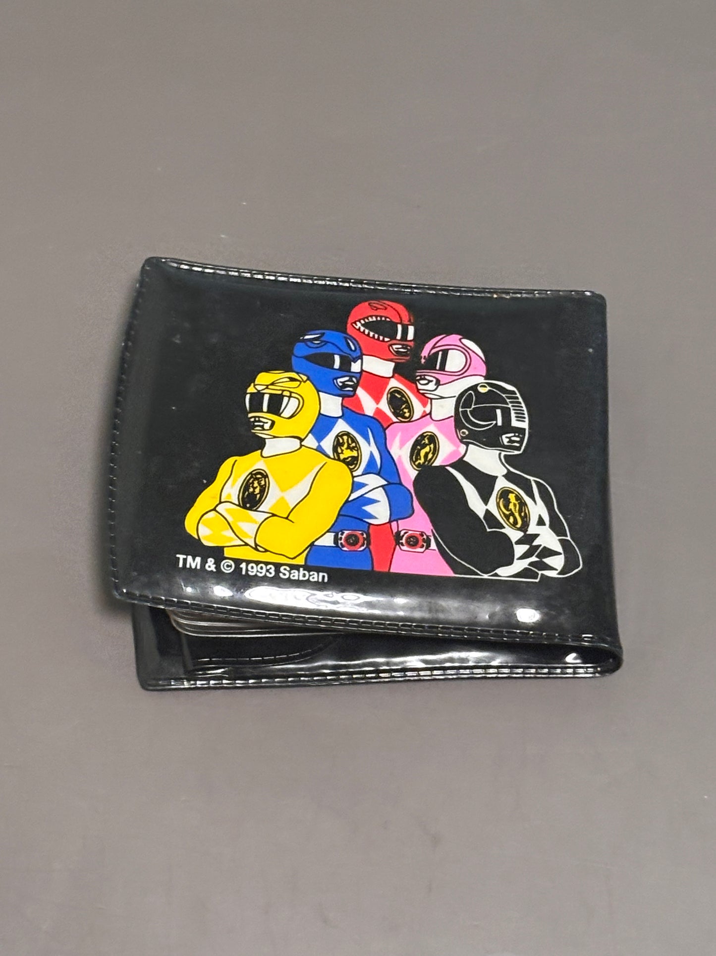 Black Bifold Wallet Mighty Morphin Power Rangers 1993 Saban Vintage