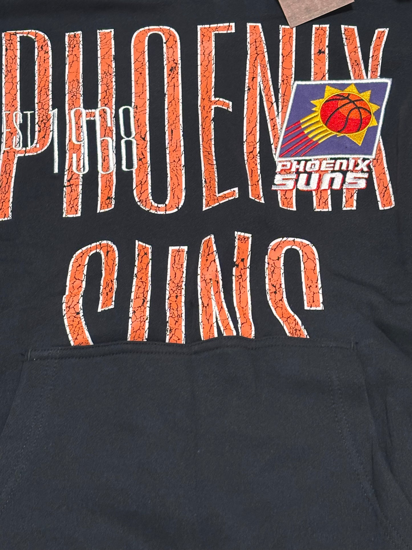 Phoenix Suns Mitchell & Ness NBA Retro Hardwood Classic HWC City Collection 2.0 Pullover Hoodie Sweat Shirt Black Mens L Large New NWT