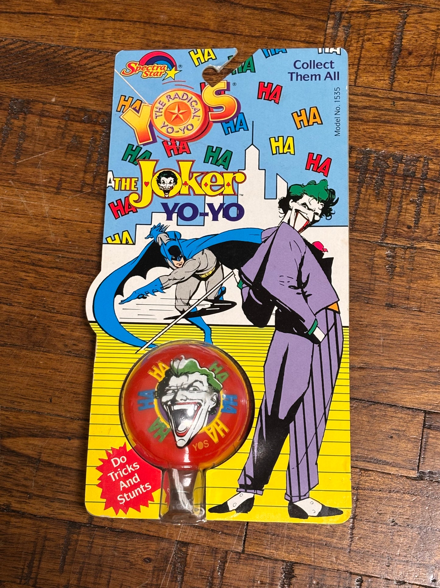 DC Comics Batman The Joker On Card YOS The Radical Yo-Yo Spectra Star Vintage 1989