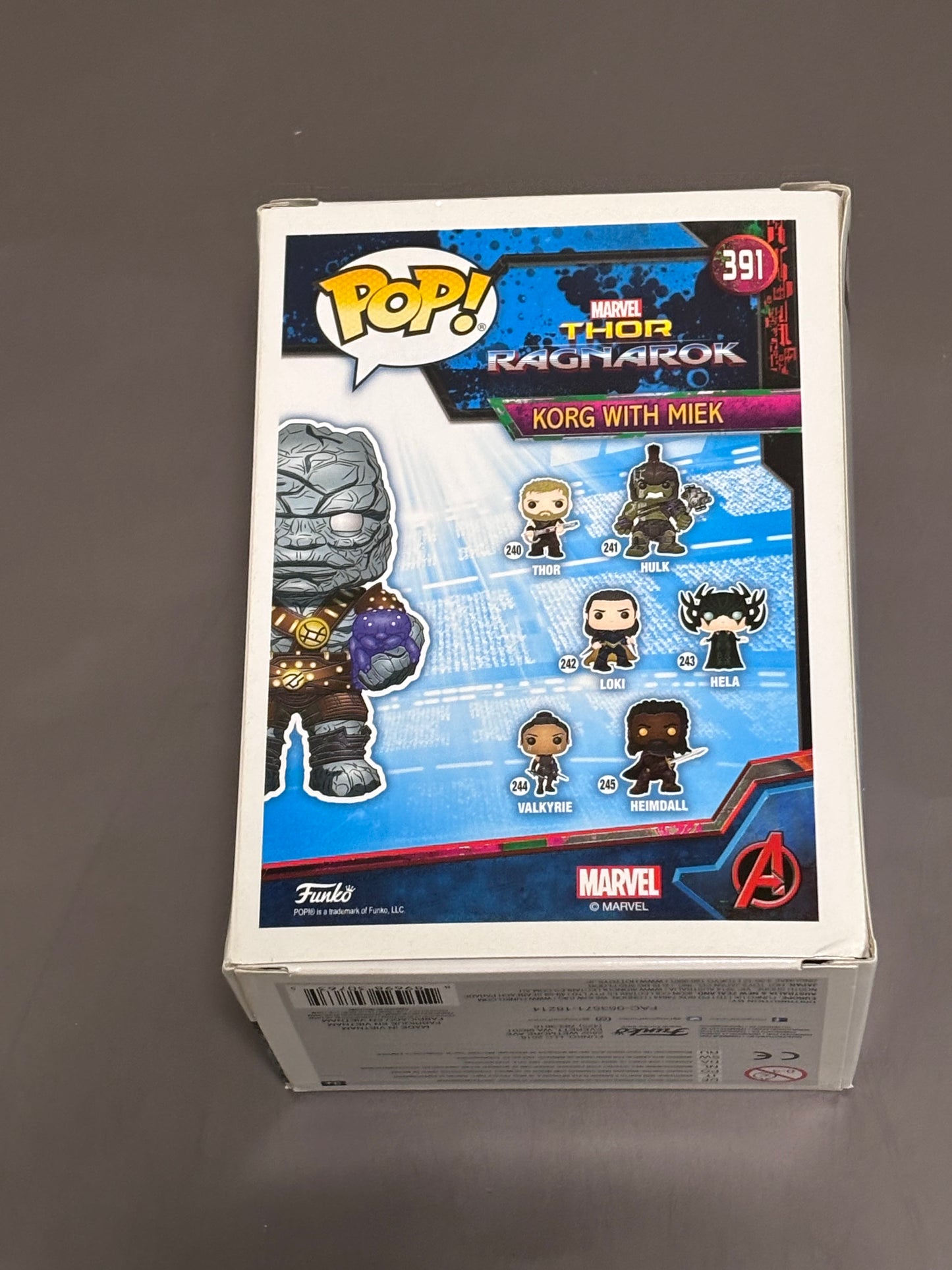 Funko Pop! Korg with Miek 391 Convention Exclusive Thor Ragnarok Marvel Comics