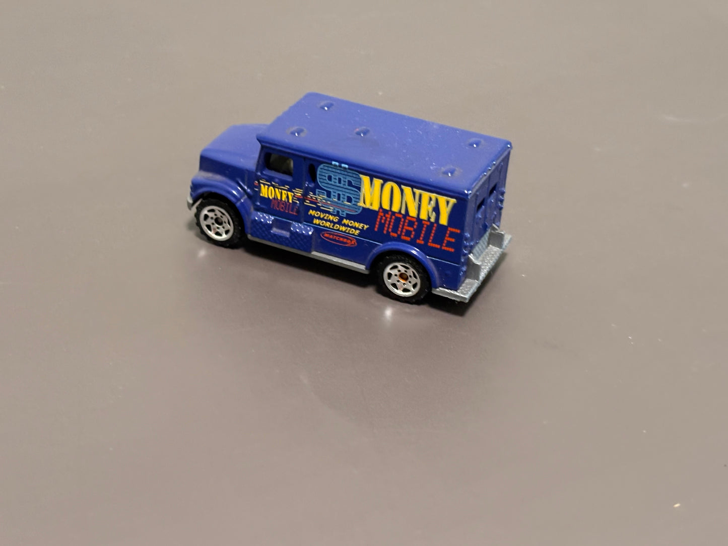 1999 Matchbox International Armored Car Blue Money Mobile Mattel 1:62 Die cast