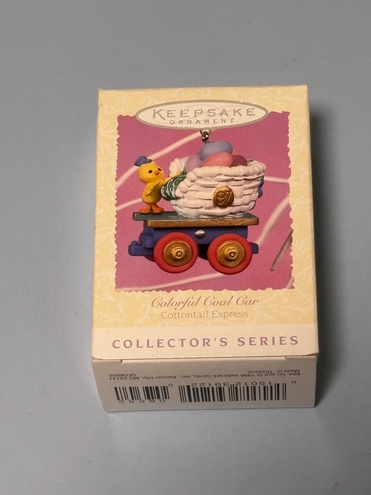 Hallmark Keepsake Ornament Easter Colorful Coal Car Cottontail Express 1997