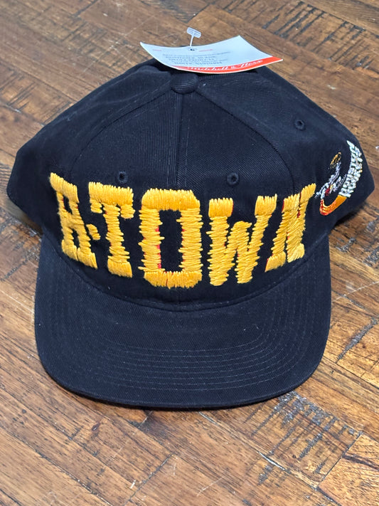 Houston Rockets Mitchell & Ness NBA Basketball HWC Hardwood Classics H Town For Real Deadstock Adjustable Snap Back Hat Cap Black Gold New NWT