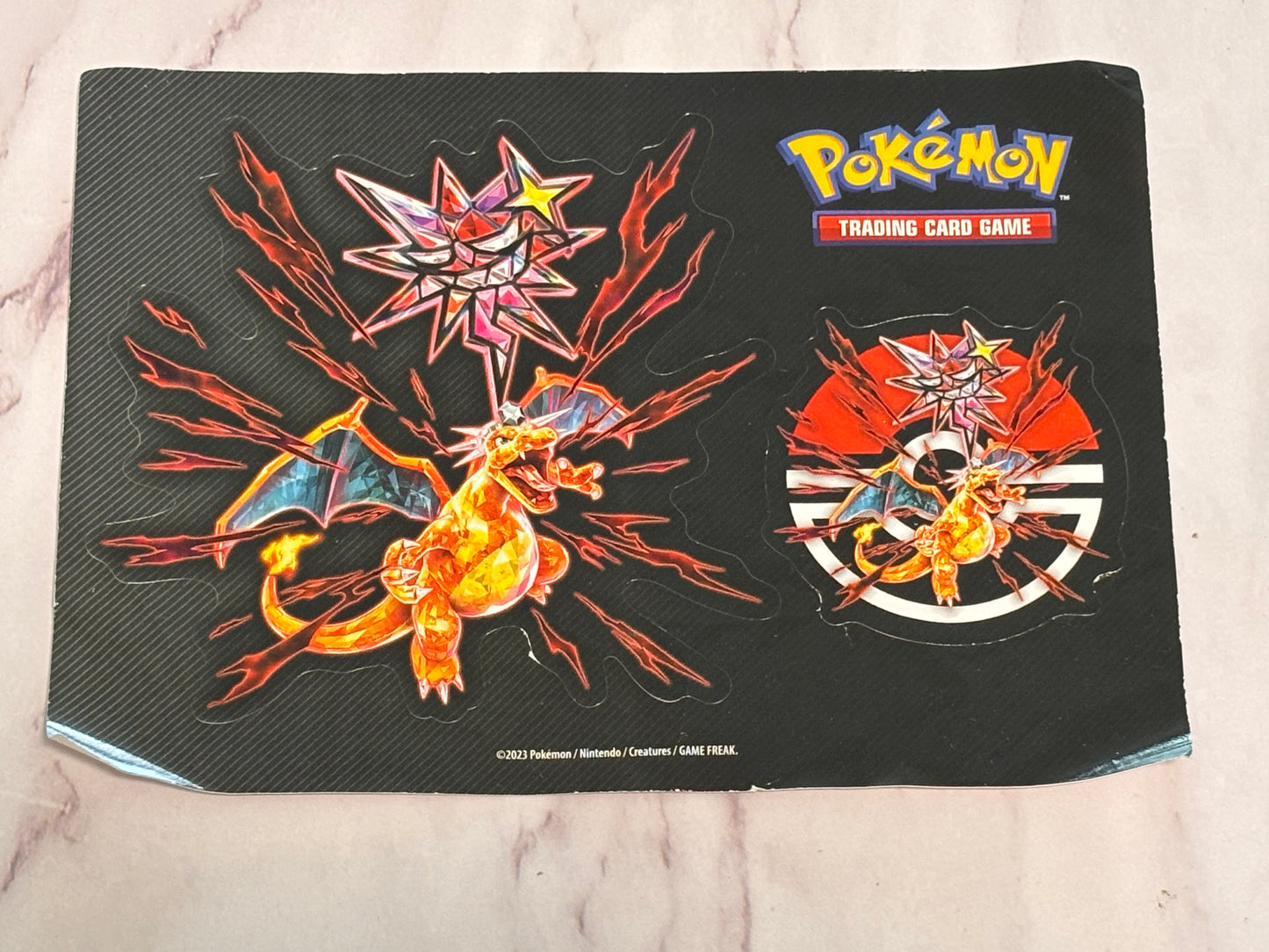 Pokemon Charizard Set of 2 Stickers 2023 Nintendo Game Freak New