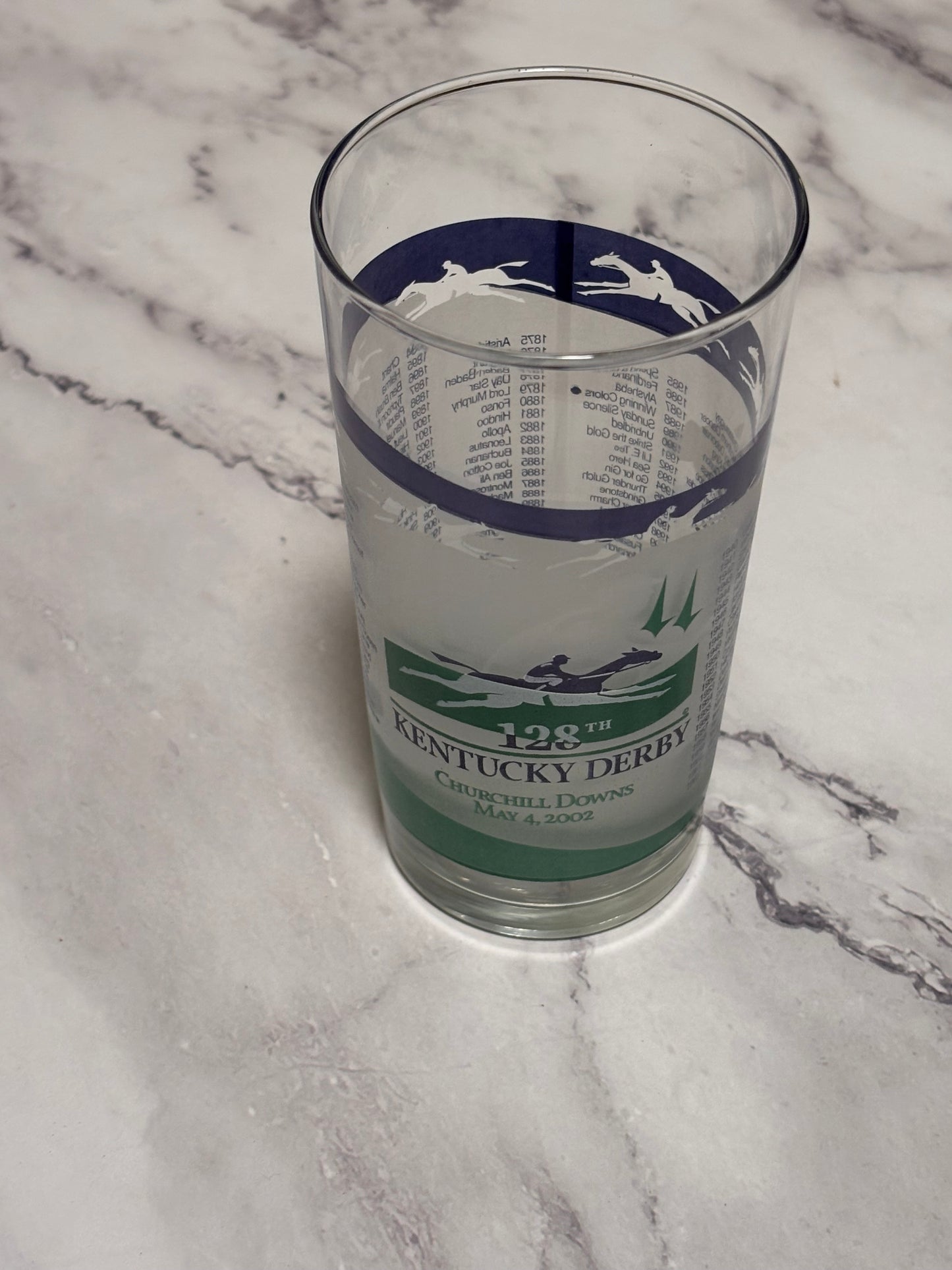 2002 Kentucky Derby Official 128th Churchill Downs Vintage Julep Glass Louisville