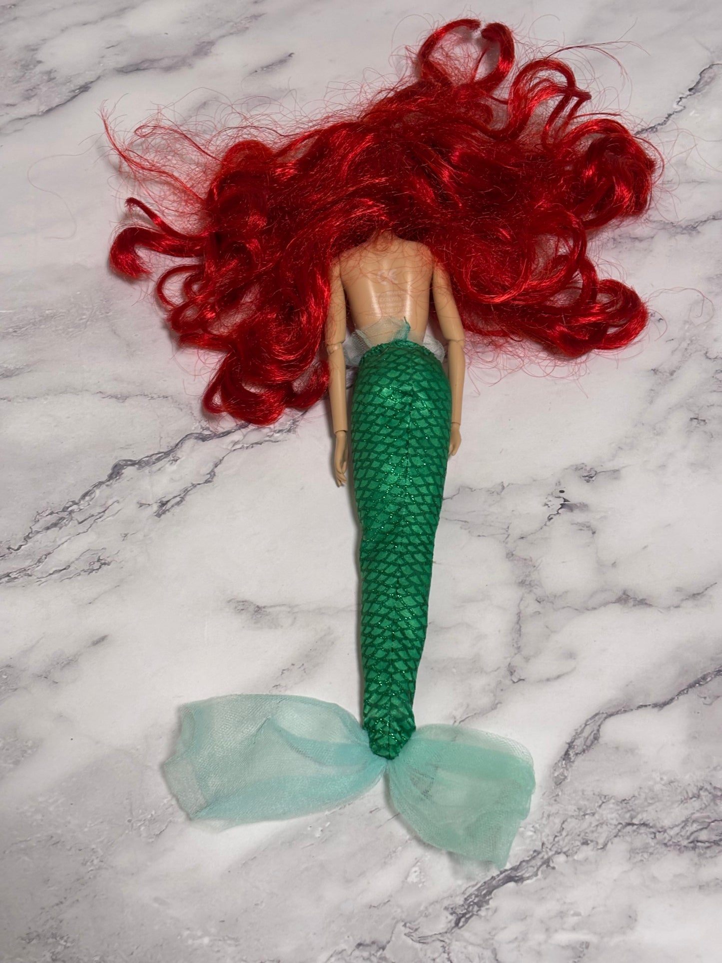 Disney Store Princess Doll The Little Mermaid Ariel Articulated Arms With Tail 12”
