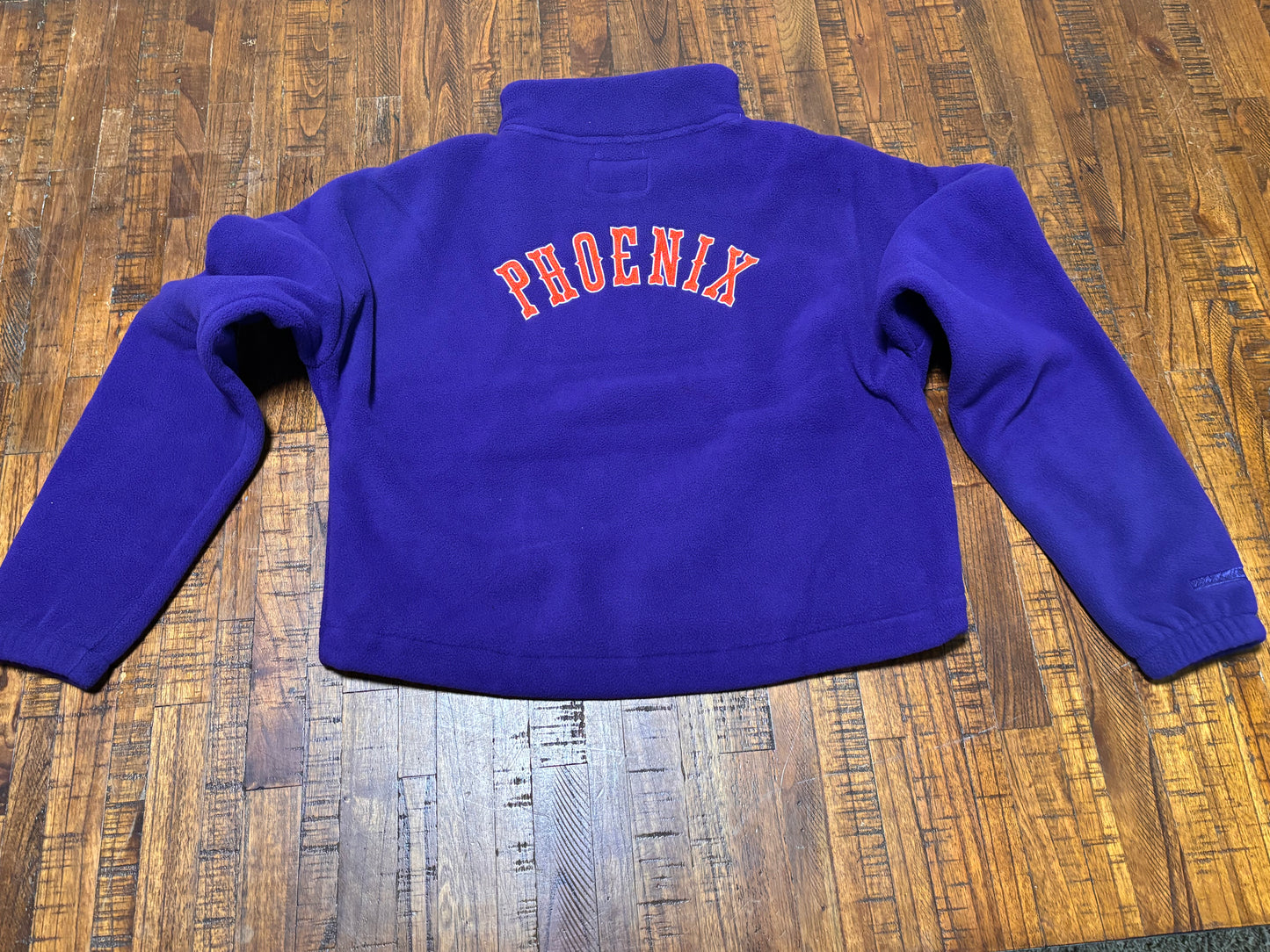 Phoenix Suns Mitchell & Ness NBA Retro Hardwood Classic HWC Fleece Half-Zip Long Sleeve Sweater Purple Black Women’s Medium M New NWOT