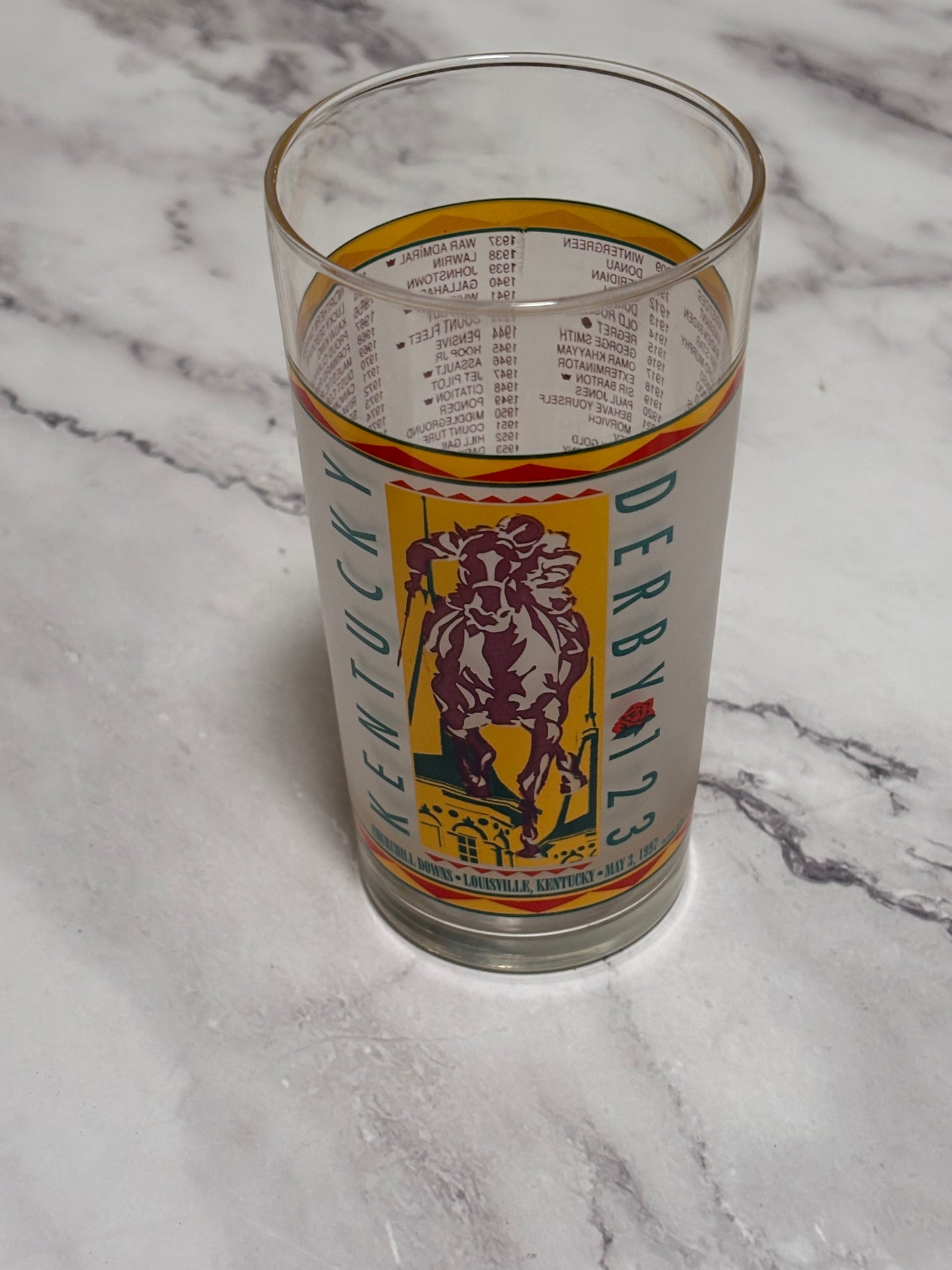 1997 Kentucky Derby Official 123rd Churchill Downs Vintage Julep Glass Louisville