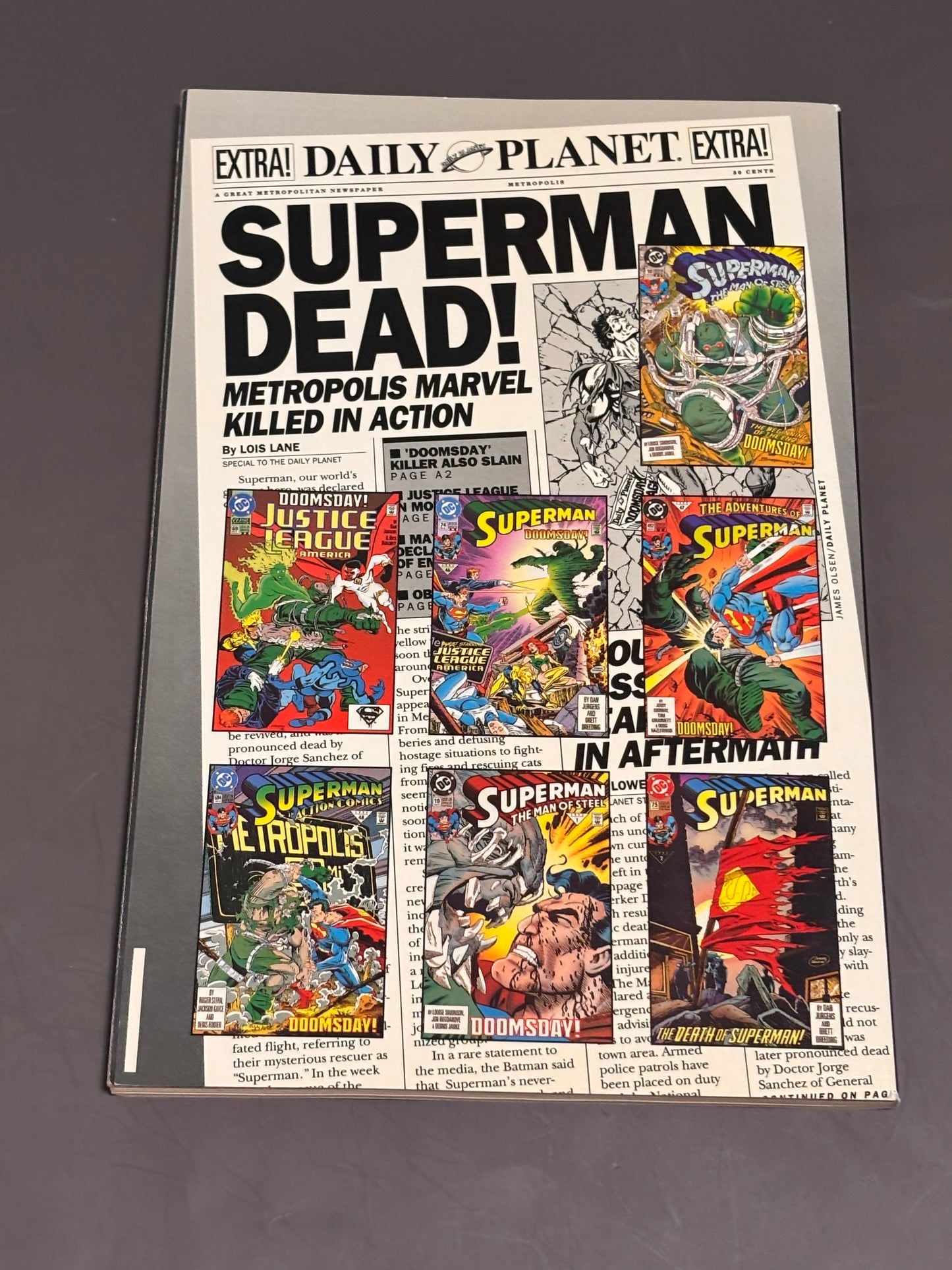Vintage 1993 DC Comics The Death of Superman Paperback Graphic Novel
