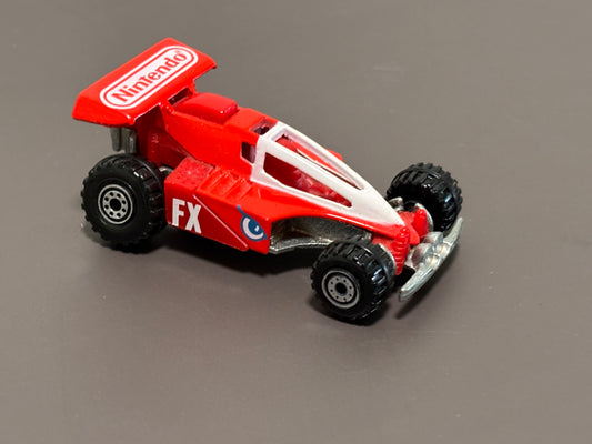 Vintage Nintendo Hot Wheels FX Shock Factor Promo Car 1991 Loose Diecast Red