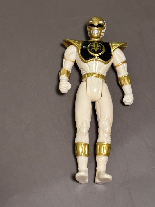 Vintage Mighty Morphin Power Rangers White Ranger Action Figure 4" 1995