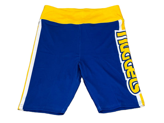 Denver Nuggets Mitchell & Ness NBA HWC Hardwood Classic Blue Gold Yellow Shorts Women’s Medium M NWOT New