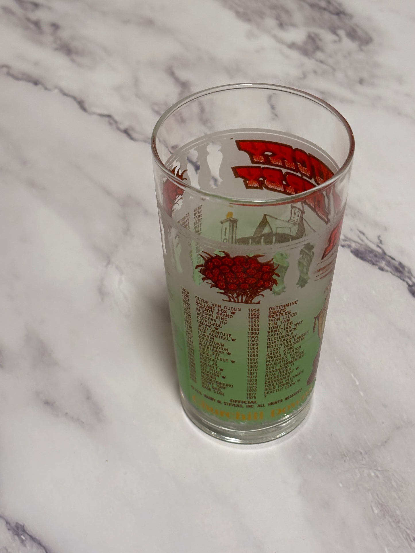 1978 Kentucky Derby Official 104th Churchill Downs Vintage Julep Glass Louisville