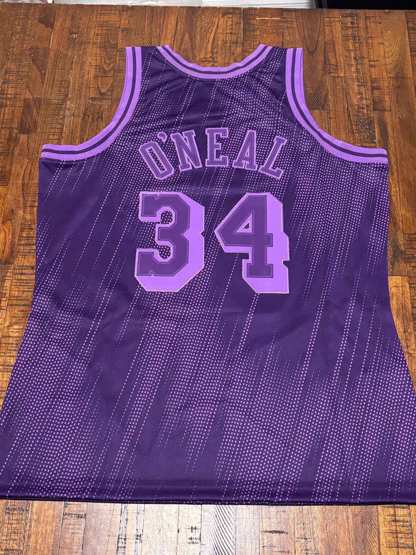Shaq Shaquille O’Neal Los Angeles LA Lakers Mitchell & Ness NBA Retro HWC Hardwood Classic Swingman 1996-97 Shirt Jersey Monochrome Purple Men’s Large L New NWOT