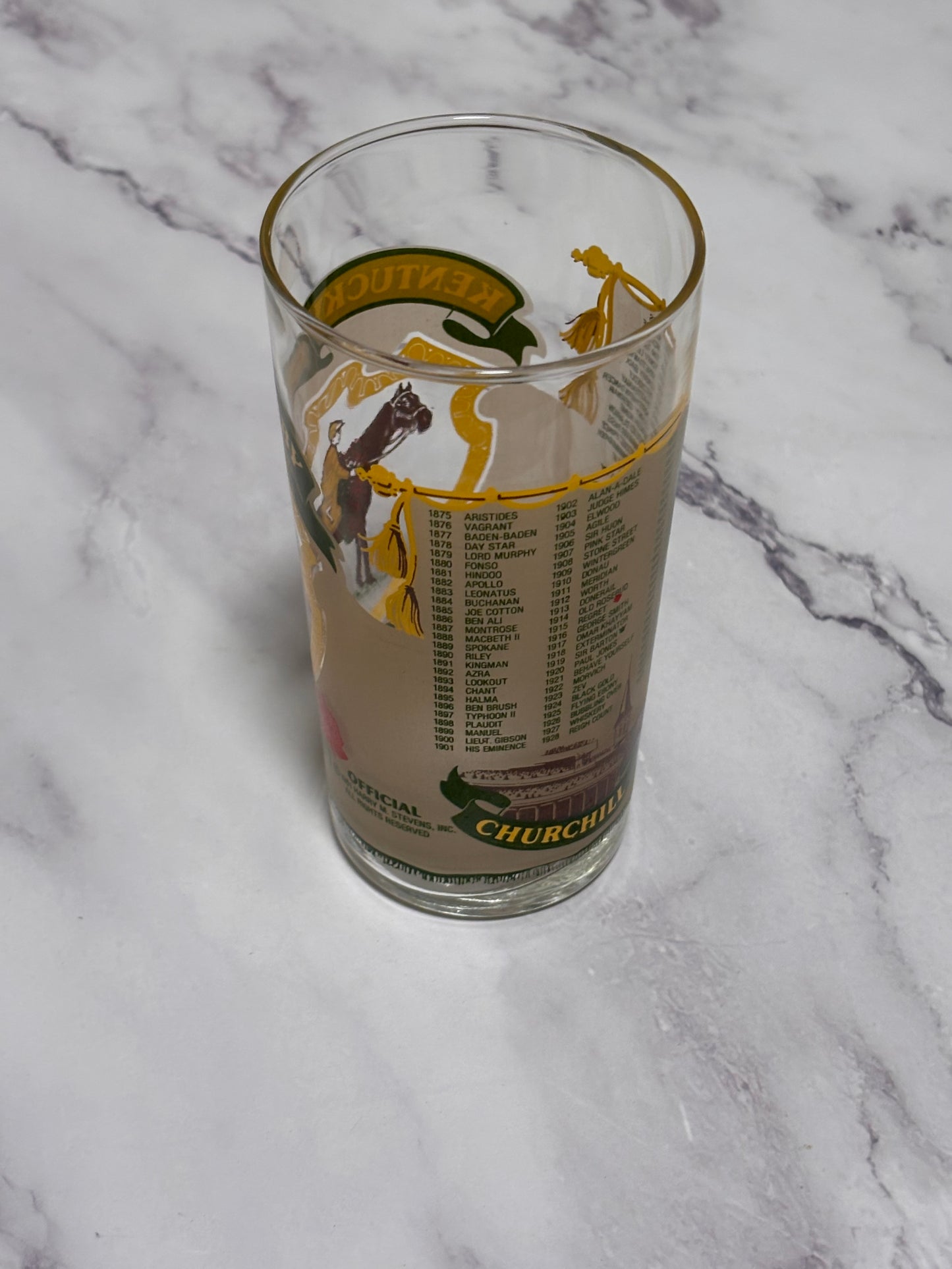 1981 Kentucky Derby Official 107th Churchill Downs Vintage Julep Glass Louisville