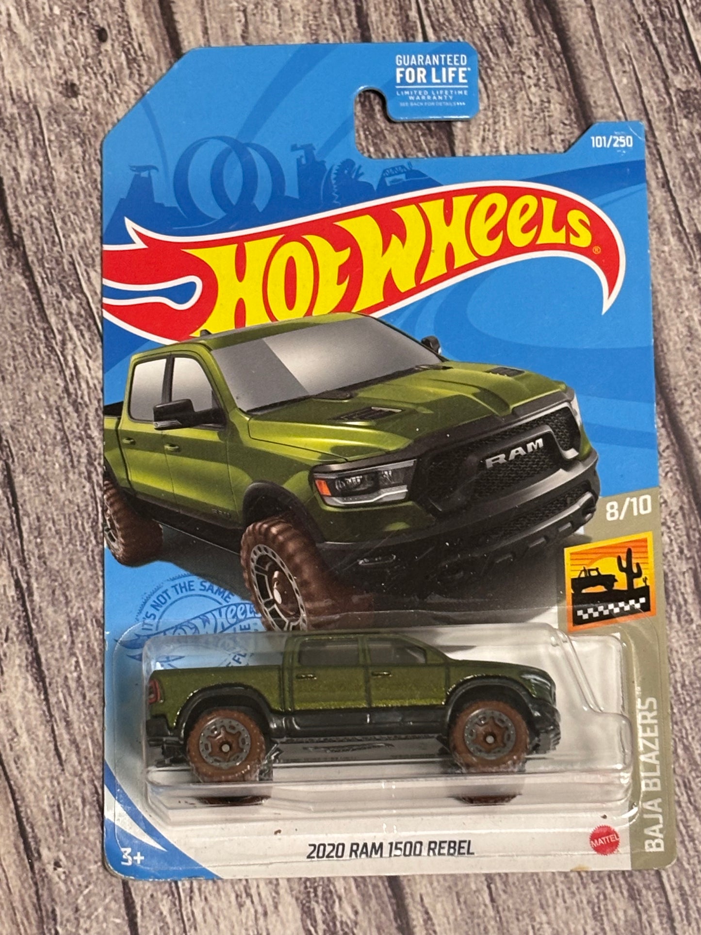 Hot Wheels 2021 M/L #101/250 20' RAM Rebel 1500 8/10 Baja Blazers Green