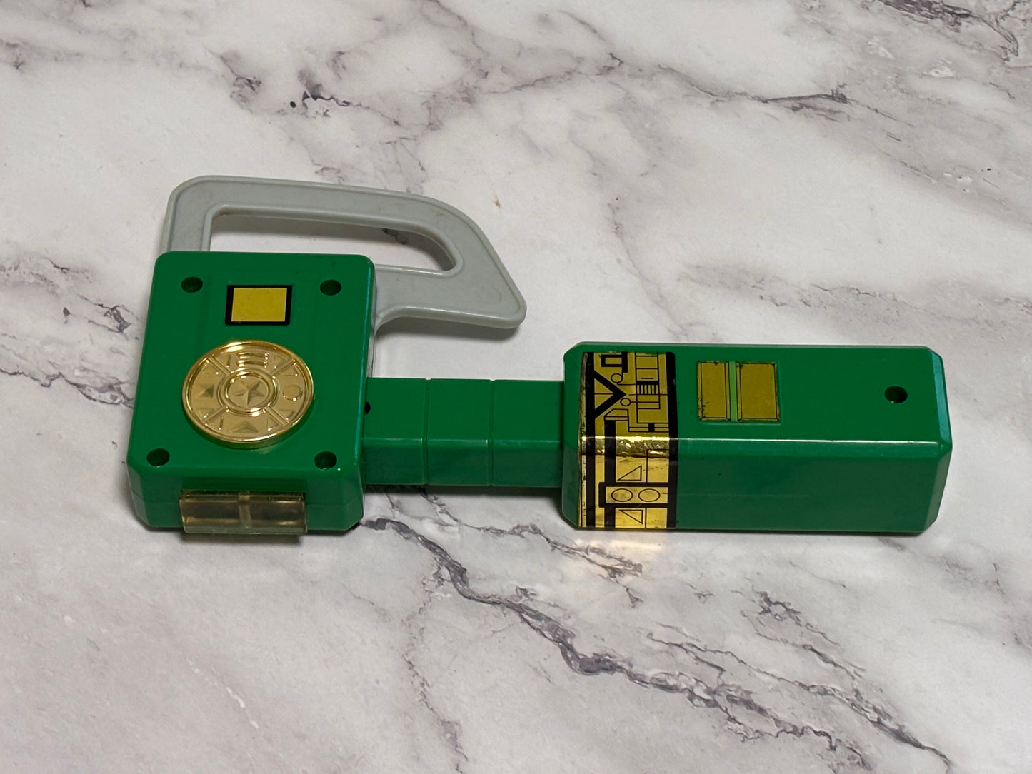 1996 Vintage Power Rangers Zeo Green Ranger Blaster Axe Bandai Play Weapon