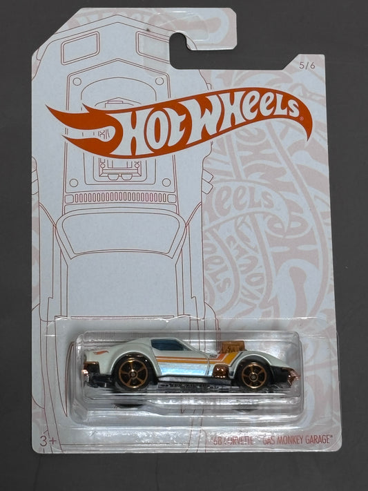 Hot Wheels '68 Corvette Gas Monkey Garage 1:64 Diecast Car White