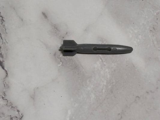 1986 Hasbro G.I. Joe ARAH 3.75" Vehicle Part Tomahawk Missile Bomb Gray Small