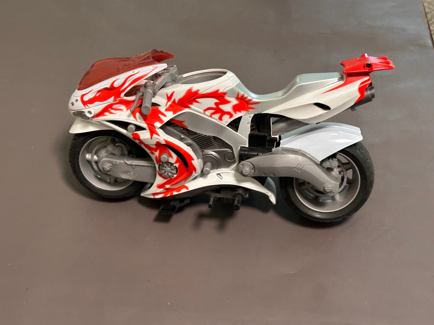 2005 GI JOE Sigma 6 Ninja Hovercycle Motorcycle Hasbro Action Figure Red
