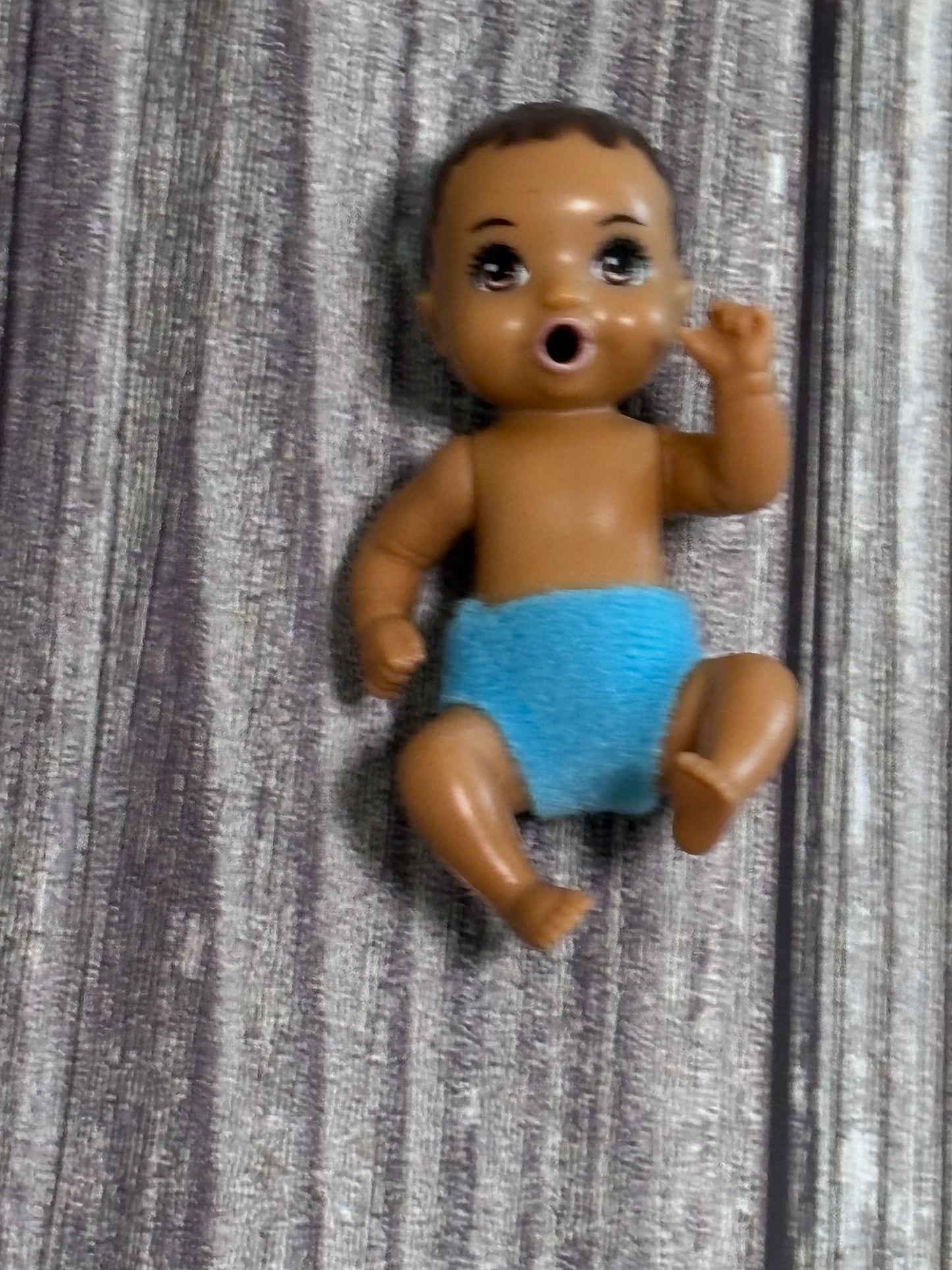 Barbie I Can Be Babysitter Baby Boy Doll Open Mouth Hispanic Drinks Wets