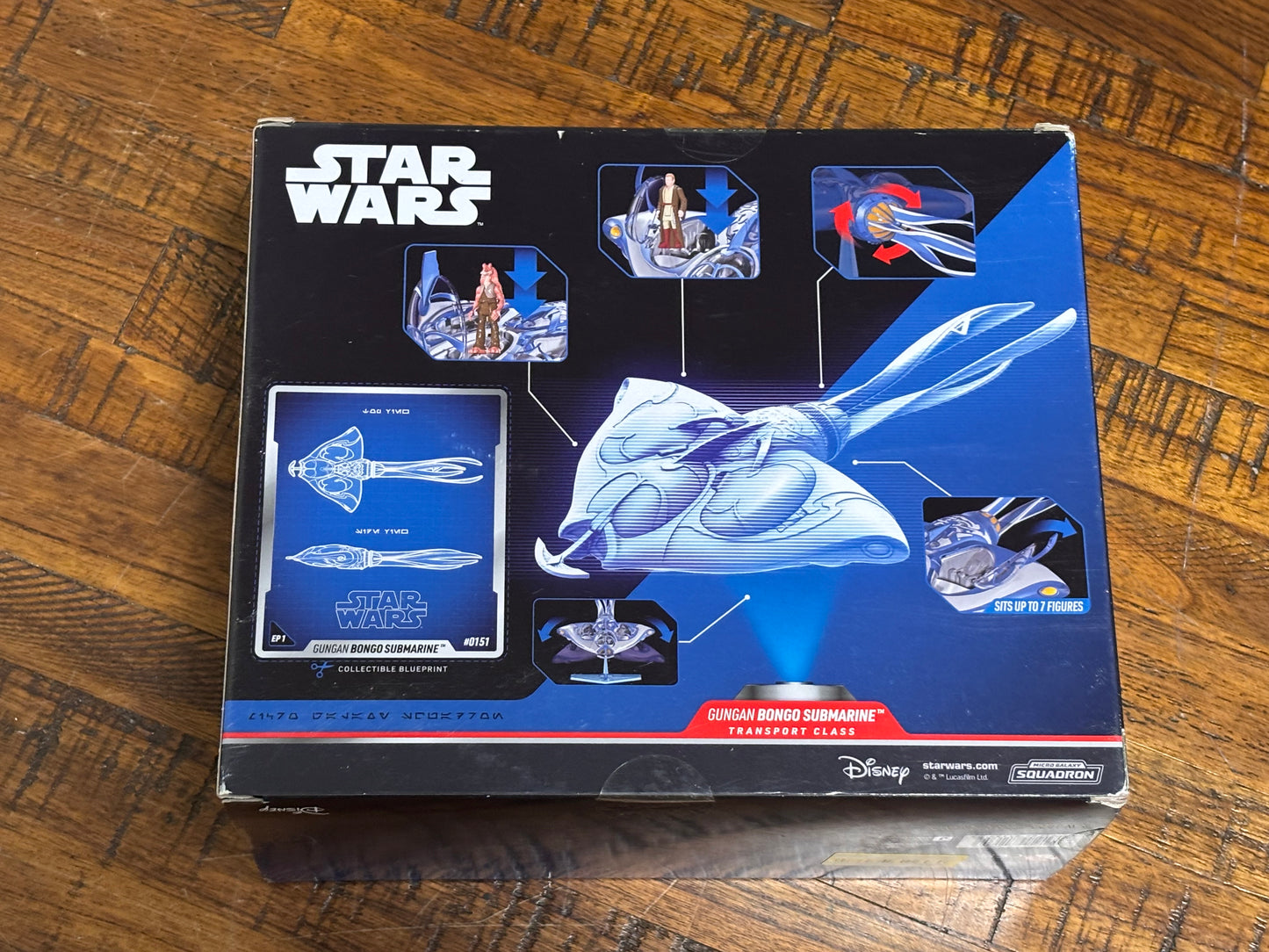 Star Wars Disney Jazwares Micro Galaxy Squadron Gungan Bongo Submarine Target Exclusive 0151 Action Figure New